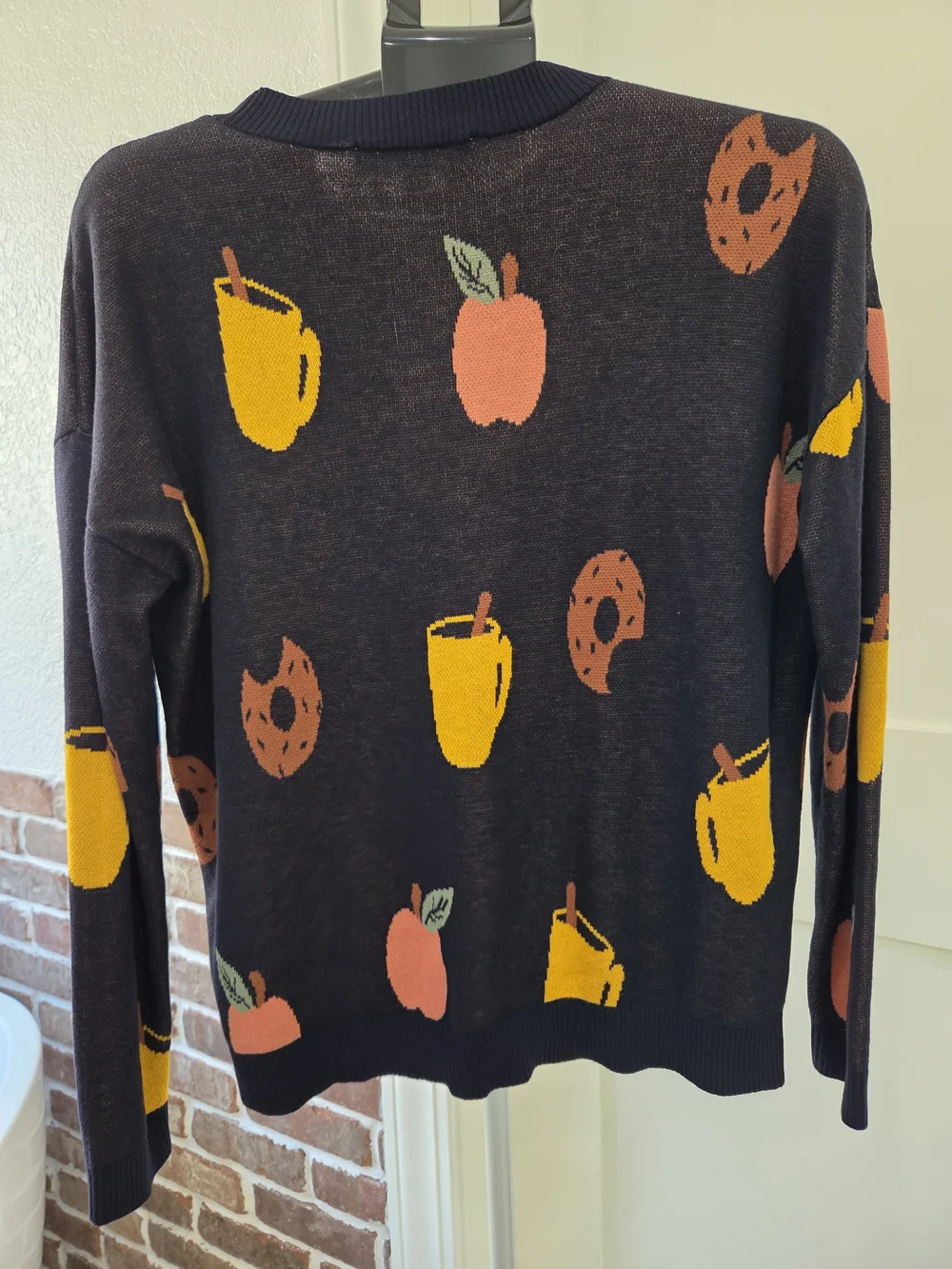 LOFT Apple Cider Donut Coffee Sweater Fall Autumn Teacher Novelty Pullover